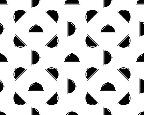 Seamless pattern, tray isolated on white background. Seamless texture with tr Stock Illustration