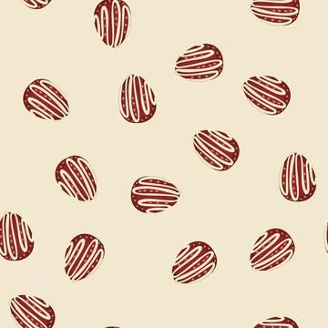 Seamless pattern treat chocolate egg cartoon vector Stock Illustration