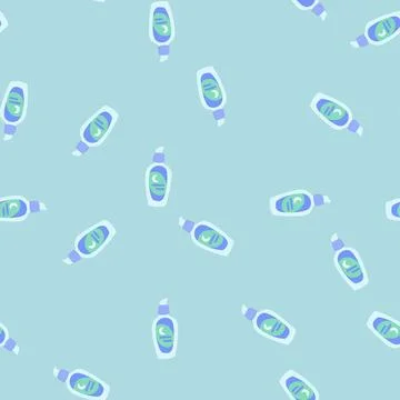 Seamless pattern treatment night cream cartoon vector Illustrazione stock