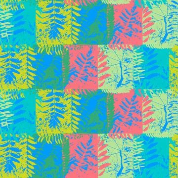 Seamless pattern with tree branches and leaves for surface design and other.. Stock Illustration