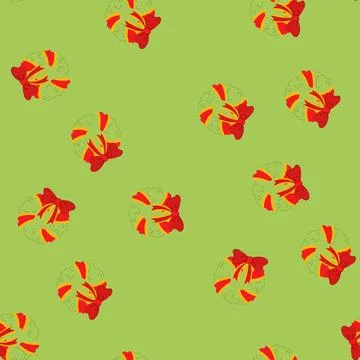 Seamless pattern tree christmas wreath cartoon vector Stock Illustration