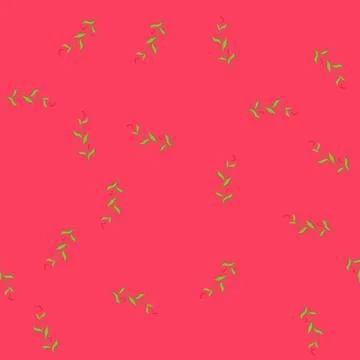 Seamless pattern tree flower branch cartoon vector Stock Illustration