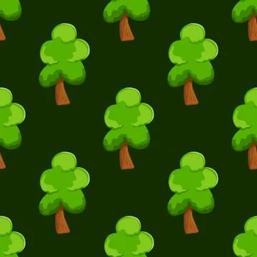 Seamless pattern with tree Stock Illustration