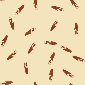 Seamless pattern tree wood log cartoon vector Stock-Illustration