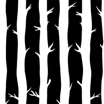 Seamless pattern with trees for print on paper, invintations, cards. Background Stock Illustration