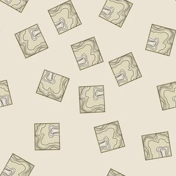 Seamless pattern trench sea topogrphic cartoon vector イラスト素材