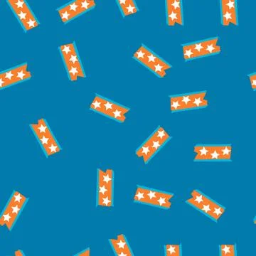 Seamless pattern trend duct tape y2k style cartoon vector Stock Illustration