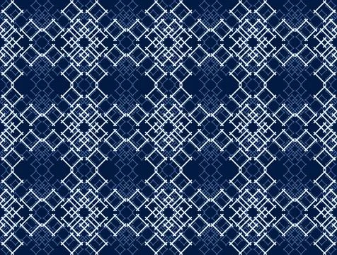 Seamless pattern in trendy blue color. Stock Illustration