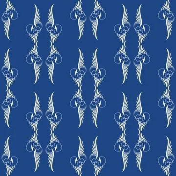 Seamless pattern in trendy blue color. Stock Illustration