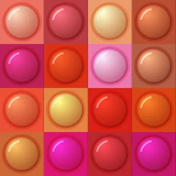 Seamless pattern with trendy game pop it, simple dimple. Rainbow fidget toy Stock Illustration