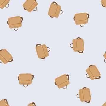 Seamless pattern trendy messenger bag cartoon vector 스톡 일러스트