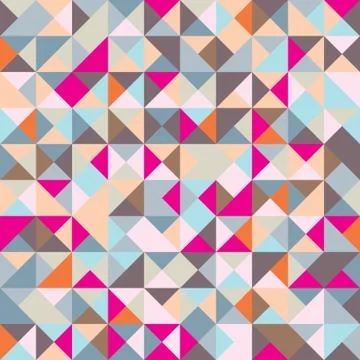 Seamless Pattern with Triangle Shapes of Different colors Stock Illustration