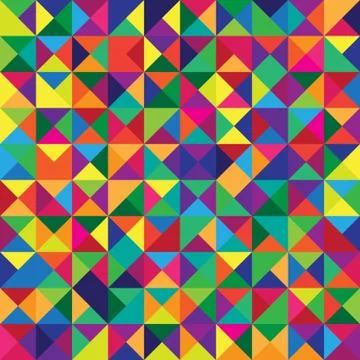 Seamless Pattern with Triangle Shapes of Different colors Stock Illustration