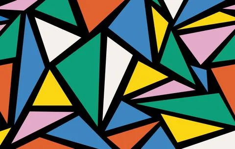 Seamless pattern of triangle tiles in gray colors. Abstract geometric trian.. 스톡 일러스트