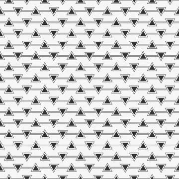 Seamless Pattern of Triangle, Vector Seamless Geometry Pattern for Postcards, Illustrazione stock