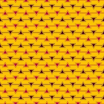 Seamless Pattern of Triangle, Vector Seamless Geometry Pattern for Postcards, Stock Illustration