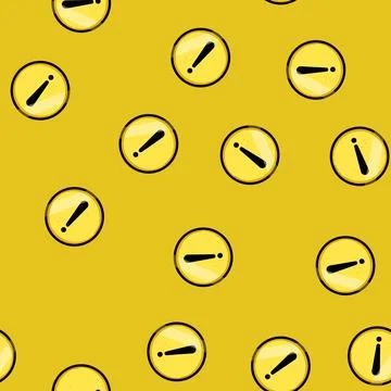 Seamless pattern triangle yellow warning sign cartoon vector イラスト素材