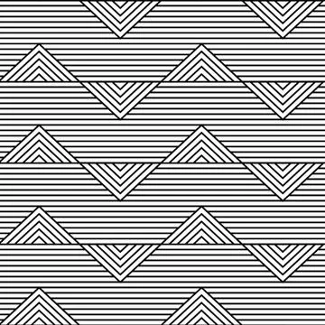 Seamless pattern with triangles and lines Stock Illustration