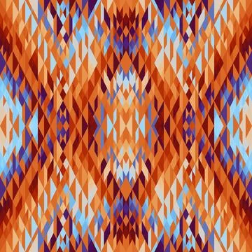 Seamless pattern of a triangles.. Aztec geometric ornament. Vector illustra.. Illustrazione stock