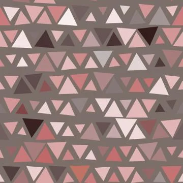 Seamless pattern of triangles, brown background. Vector Stockillustratie
