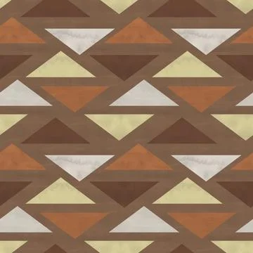 Seamless pattern of triangles in brown colors Illustrazione stock