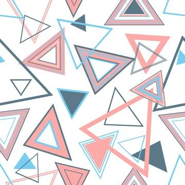 Seamless pattern of triangles. Geometric triangles. Bright seamless pattern.. イラスト素材