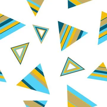 Seamless pattern of triangles. Geometric triangles. Bright seamless pattern.. Illustrazione stock