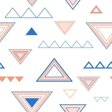 Seamless pattern of triangles. Geometric triangles. Bright seamless pattern.. Illustrazione stock