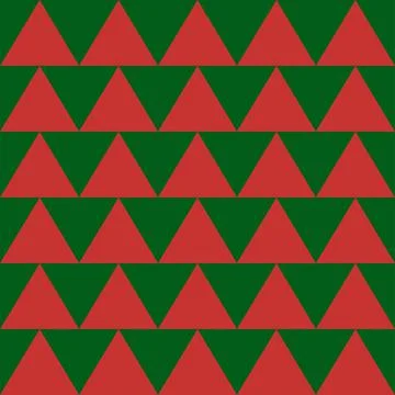 Seamless pattern with triangles. Red and green triangle pattern. Christmas tr 스톡 일러스트