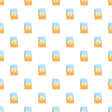 Seamless pattern with a triangular chip snack bag Stock Illustration