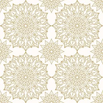 Seamless pattern with tribal ethnic mandala. Stock Illustration