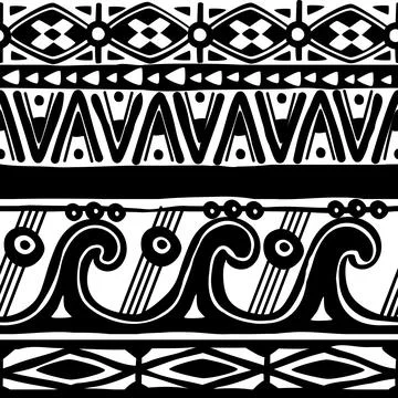 Seamless pattern tribal texture, ethnic background Stock Illustration
