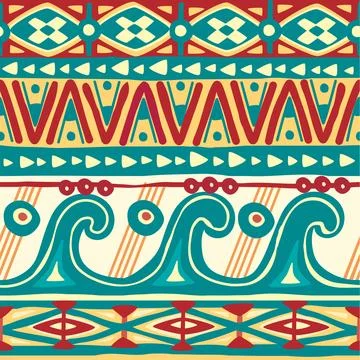 Seamless pattern tribal texture, ethnic background Stock Illustration