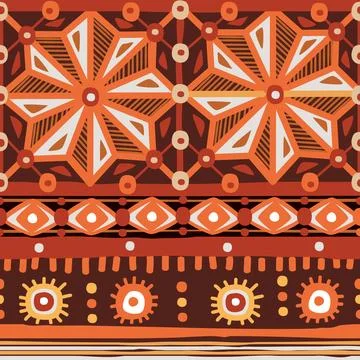 Seamless pattern tribal texture, ethnic background Stock Illustration