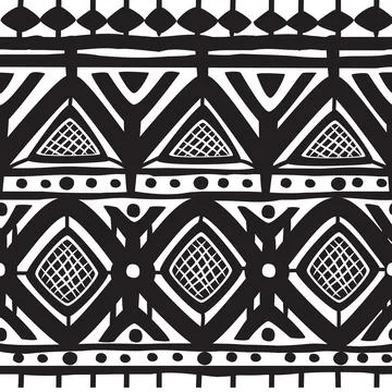 Seamless pattern tribal texture, ethnic background Stock Illustration