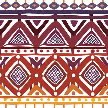 Seamless pattern tribal texture, ethnic background Stock Illustration