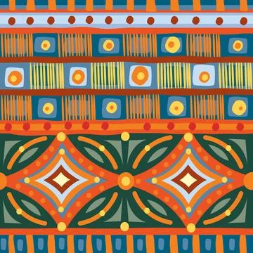 Seamless pattern tribal texture, ethnic background Stock Illustration