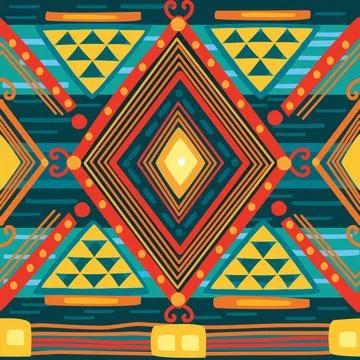 Seamless pattern tribal texture, ethnic background Stock Illustration