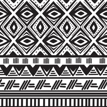 Seamless pattern tribal texture, ethnic background Stock Illustration