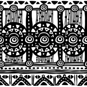Seamless pattern tribal texture, ethnic background Stock Illustration