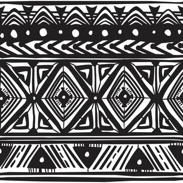 Seamless pattern tribal texture, ethnic background Stock Illustration