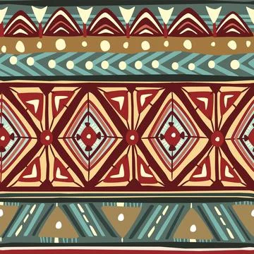 Seamless pattern tribal texture, ethnic background Stock Illustration