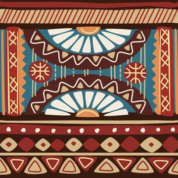 Seamless pattern tribal texture, ethnic background Stock Illustration