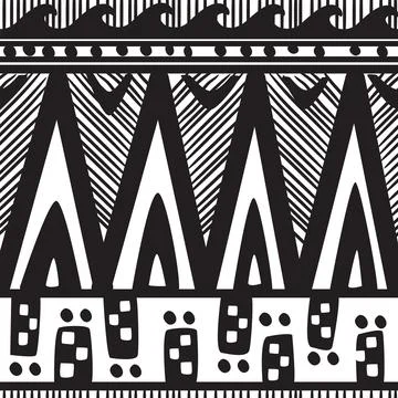 Seamless pattern tribal texture, ethnic background Stock Illustration