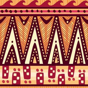 Seamless pattern tribal texture, ethnic background Stock Illustration