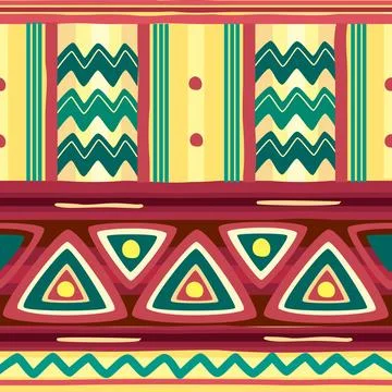 Seamless pattern tribal texture, ethnic background Stock Illustration
