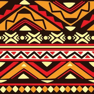 Seamless pattern tribal texture, ethnic background Stock Illustration