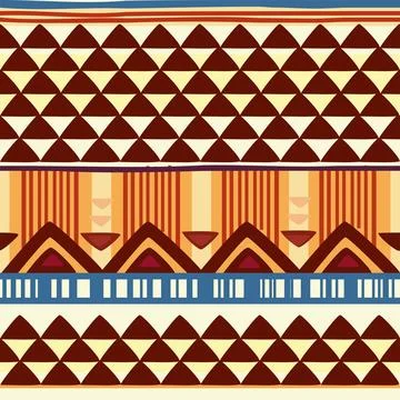 Seamless pattern tribal texture, ethnic background Stock Illustration