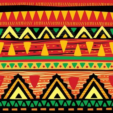 Seamless pattern tribal texture, ethnic background Stock Illustration