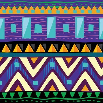 Seamless pattern tribal texture, ethnic background Stock Illustration